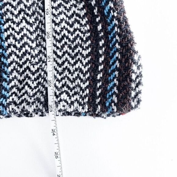 Baja Joe Men's Hooded Premium Woven Pullover Sweater Chevron Gray & Red Large - Picture 6 of 8